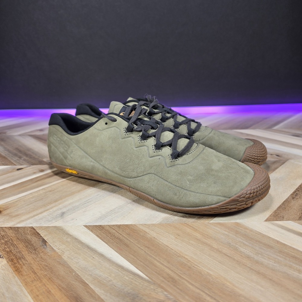 Merrell Vapor Glove 3 Luna LTR Men's 13 Dusty Olive Barefoot J97175 Vibram
